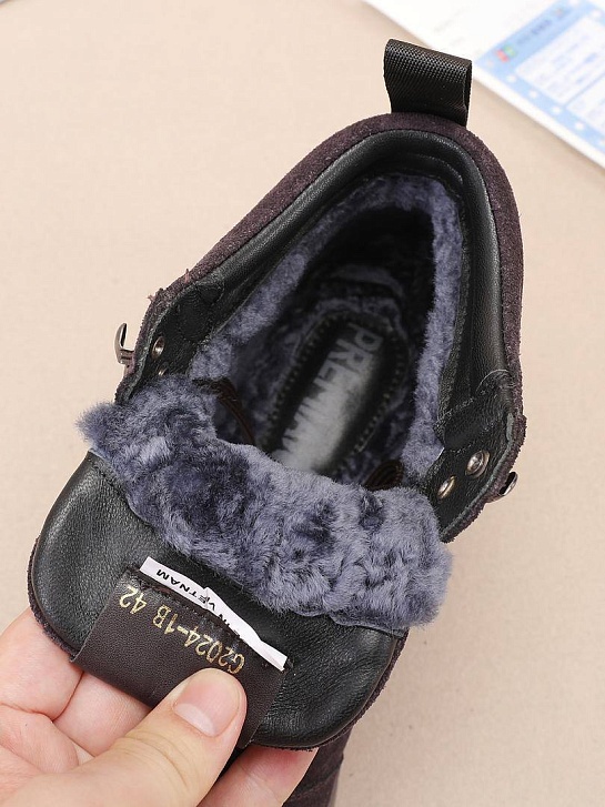 Замшевые кроссовки с мехом Premiata high-top - Brown