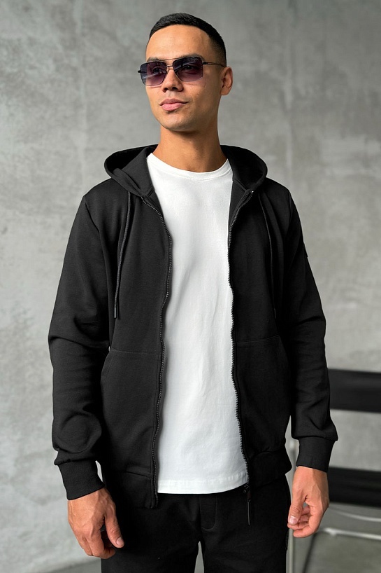 Мужская кофта на молнии Canada Goose чёрного цвета