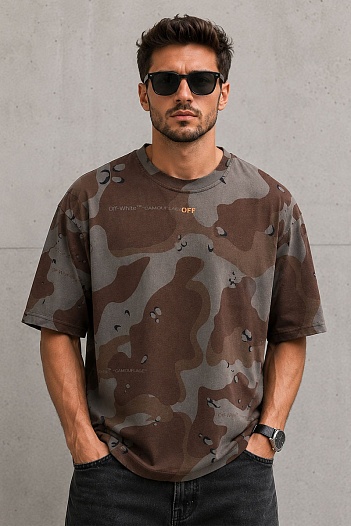 Оверсайз футболка Off-White Arrows Camo   