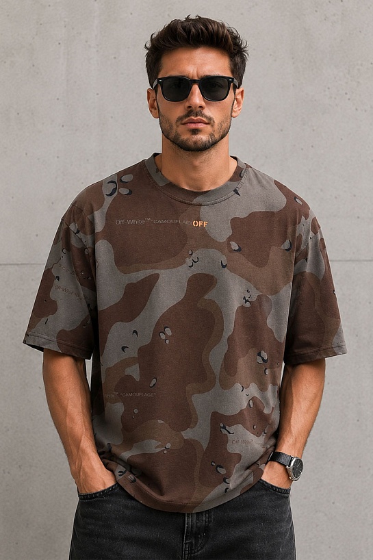 Оверсайз футболка Off-White Arrows Camo
