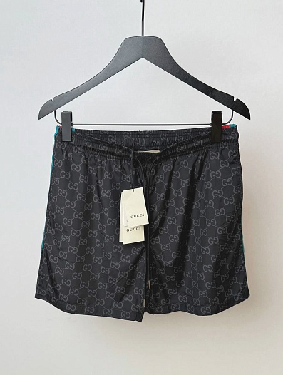 Мужские чёрные шорты Gucci GG Jacquard   