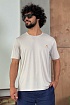Мужская серая футболка Loro Piana logo-embroidered