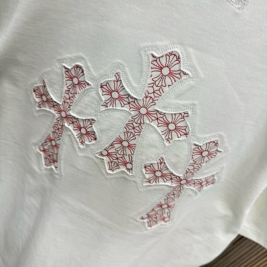 Белая оверсайз футболка Chrome Hearts Premium