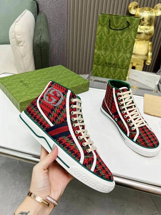 Мужские кроссовки Gucci Tennis 1977 high-top - Red