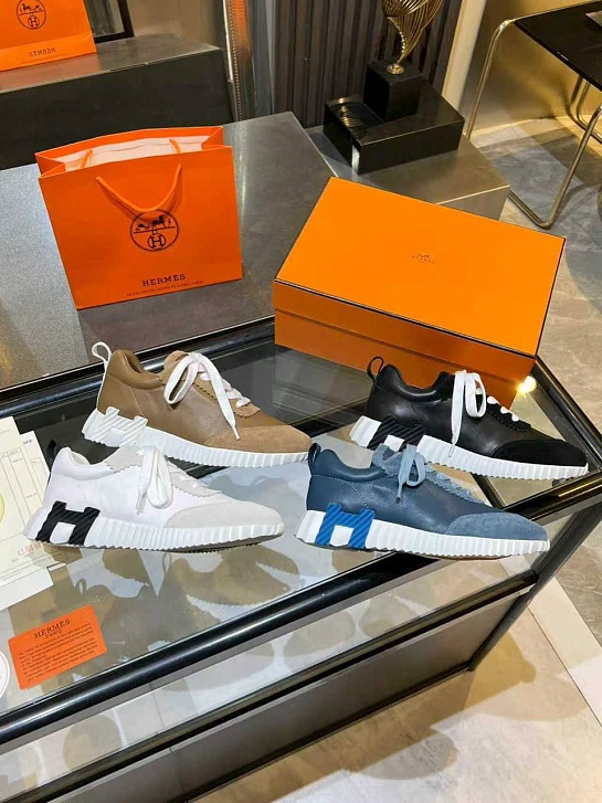 Женские комбинированные кроссовки Hermes Bouncing premium