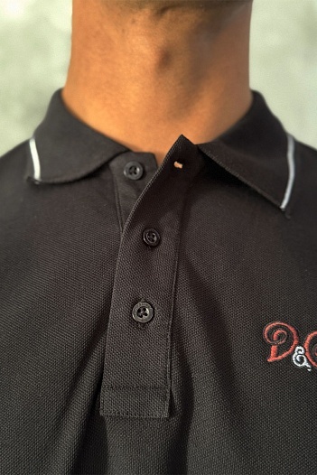 Классическое чёрное поло Dolce&Gabbana   