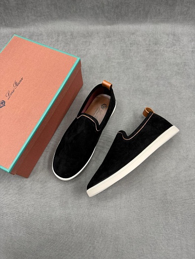 Мужские лоферы Loro Piana Venice Walk - Black   