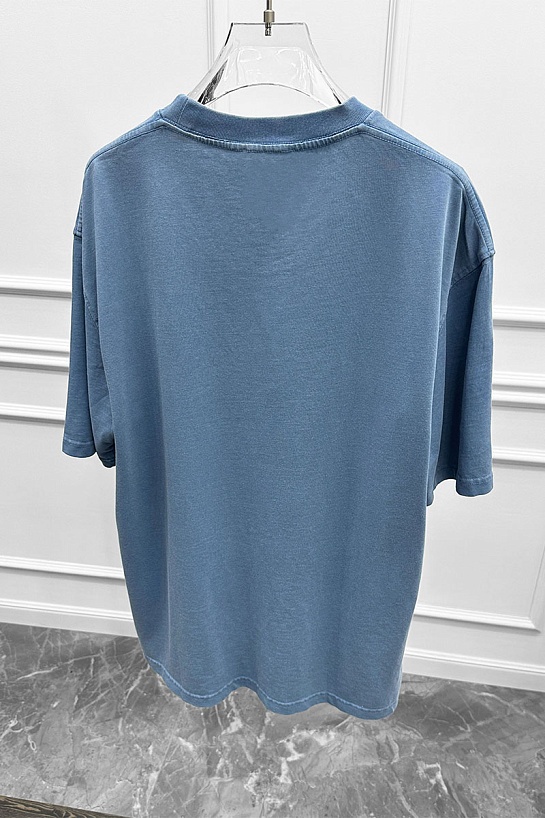 Синяя оверсайз футболка Balenciaga College est.1917