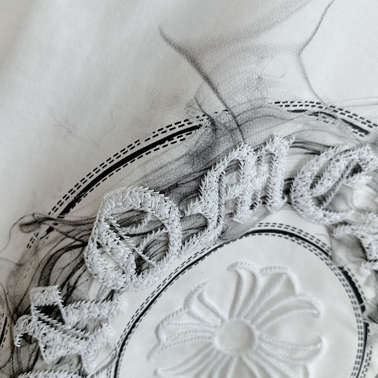 Белая оверсайз футболка Chrome Hearts Premium