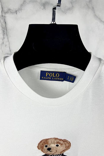 Мужская белая футболка Polo Ralph Lauren "Bear"   