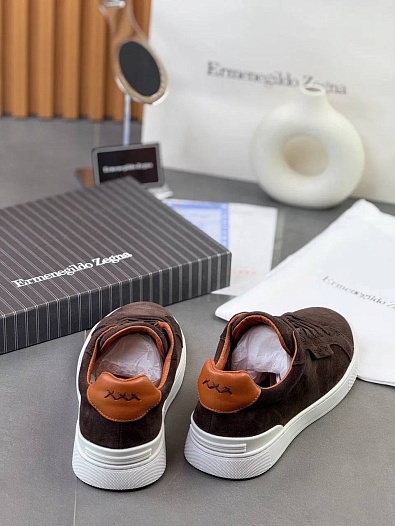 Мужские замшевые кроссовки Ermenegildo Zegna   