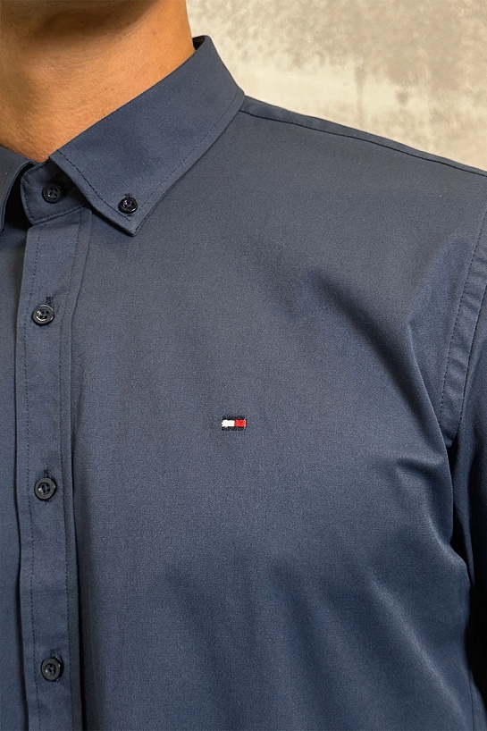 Мужская рубашка Tommy Hilfiger flag embroidery - Navy