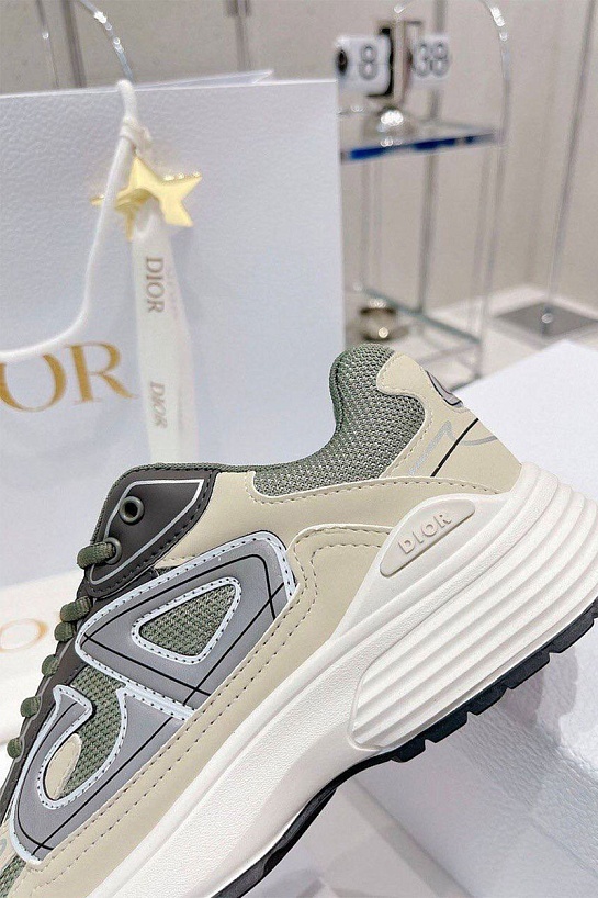 Мужские зелёные кроссовки Dior B30