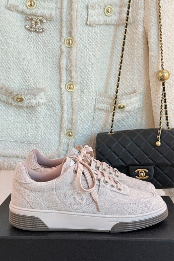 Женские кроссовки Chanel Premium - Pink   