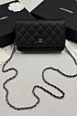 Кожаная сумка Chanel Wallet on Chain premium 19x12x4 см