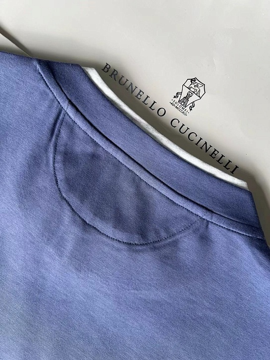 Футболка Brunello Cucinelli Premium layered-effect - Light Blue
