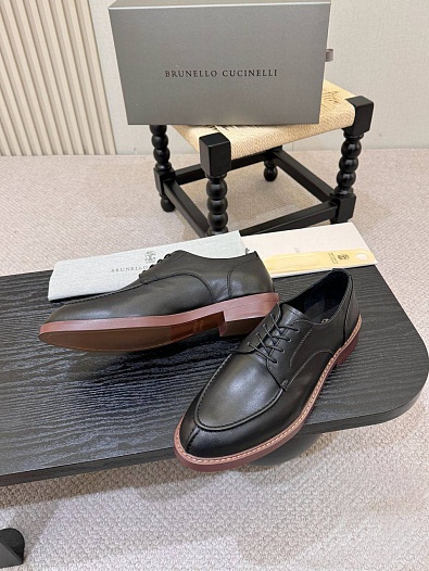 Кожаные ботинки Brunello Cucinelli derby - Black   