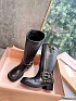 Женские кожаные сапоги MIU MIU Ankle Premium