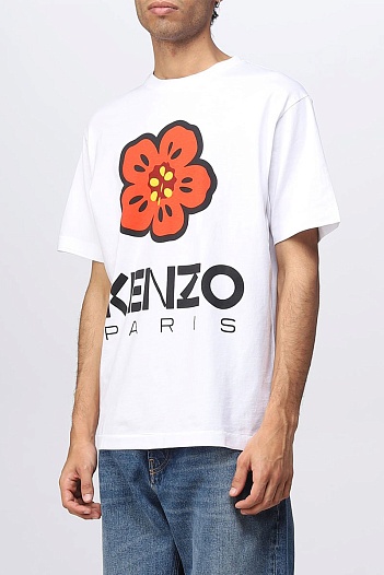 Белая футболка Kenzo Boke Flower graphic print   