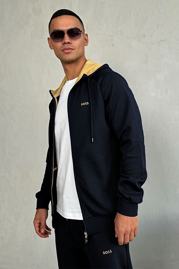 Мужская тёмно-синяя кофта Hugo Boss   