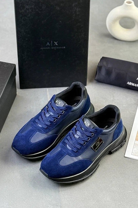 Кроссовки синего цвета Armani Exchange
