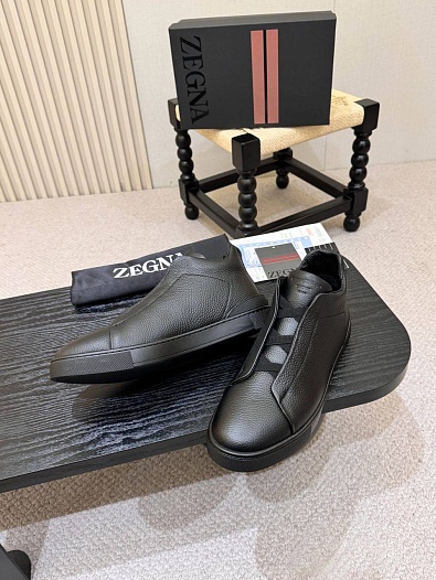 Кроссовки с мехом Ermenegildo Zegna Triple Stitch high-top   