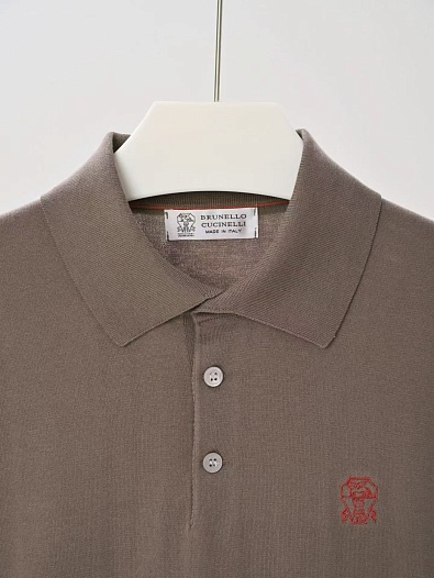 Мужское коричневое поло Brunello Cucinelli premium   