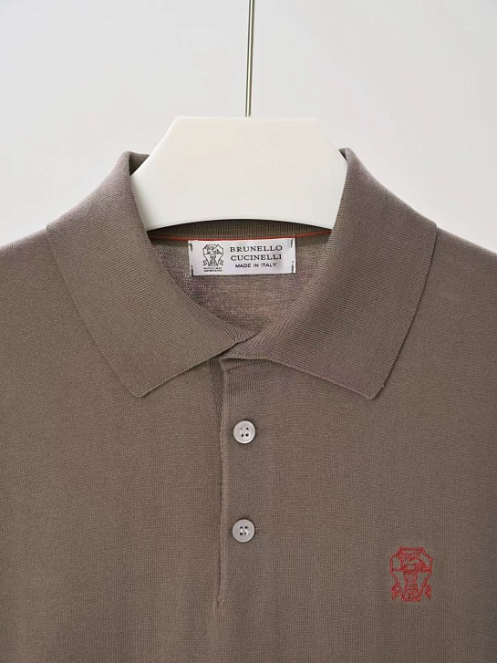 Мужское коричневое поло Brunello Cucinelli premium