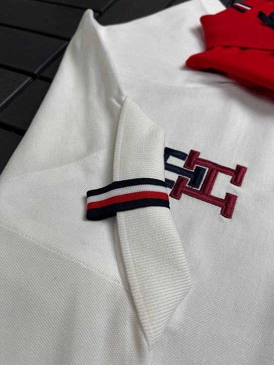 Мужское белое поло Tommy Hilfiger Essential Monogram