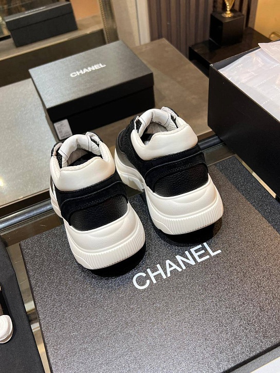 Чёрные женские кроссовки Chanel premium