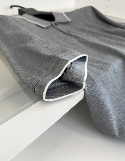 Мужское поло Brunello Cucinelli Premium - Grey   