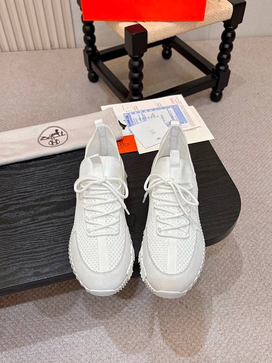 Текстильные кроссовки Hermes lift slip-on