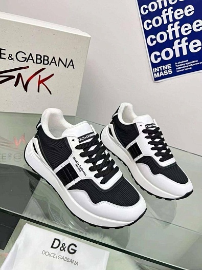 Женские комбинированные кроссовки Dolce & Gabbana - Black / White   