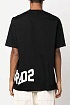 Мужская чёрная футболка Dsquared2 logo-print