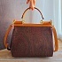 Кожаная сумка Etro с узором пейсли 25x20 см