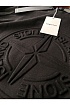 Мужской чёрный свитшот Stone Island с патчем на плече embossed logo