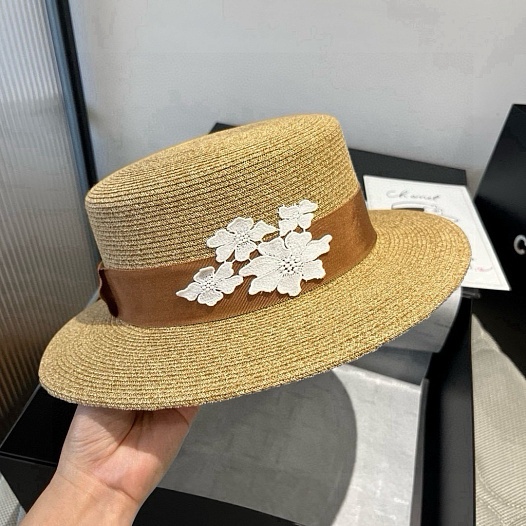 Соломенная шляпа канотье Gucci premium   
