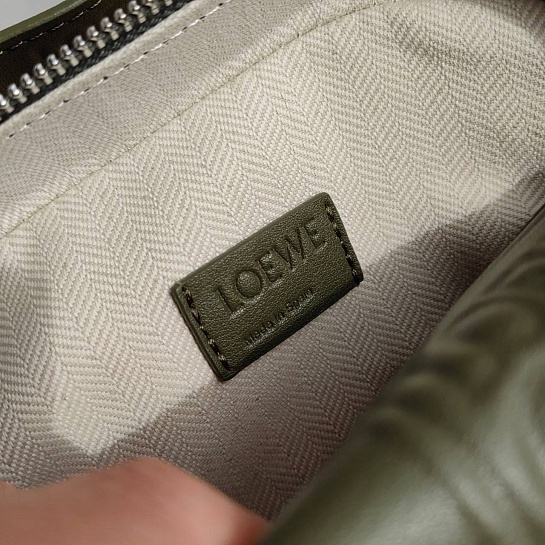 Кожаная сумка Loewe Mini Camera Crossbody 18x14 см - Green