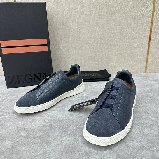 Мужские кроссовки Ermenegildo Zegna Triple Stitch - Navy