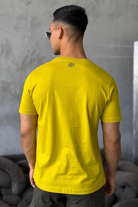 Мужская футболка салатового цвета Stone Island