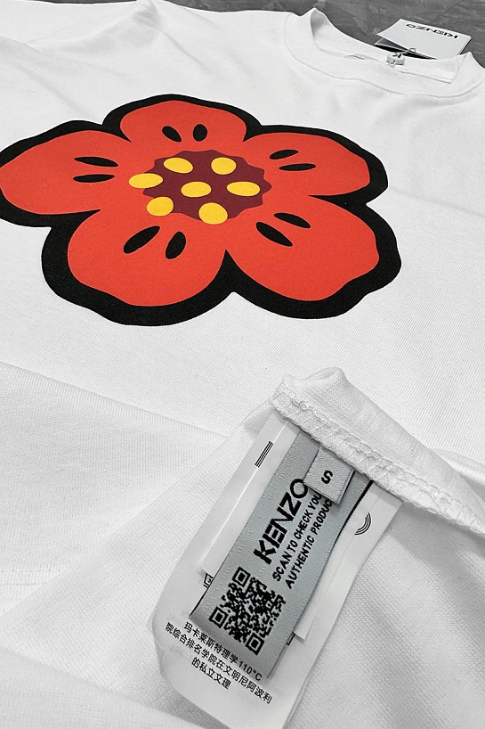 Белая футболка Kenzo Boke Flower graphic print