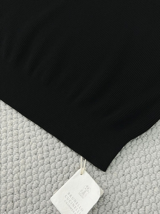 Мужское чёрное поло Brunello Cucinelli Premium