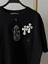 Женская оверсайз футболка чёрного цвета Chrome Hearts premium