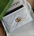 Кожаный чёрный кардхолдер Gucci GG logo-plaque 10x7 см - White