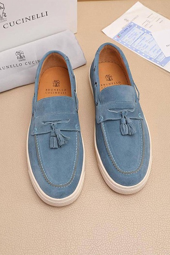 Мужские замшевые лоферы Brunello Cucinelli   
