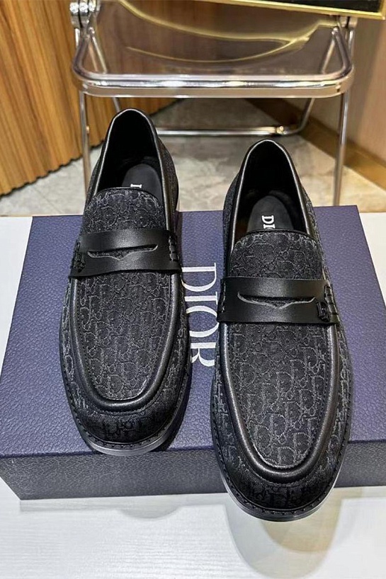 Мужские лоферы Dior Granville Oblique Jacquard