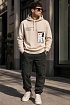 Утеплённое худи на флисе Dsquared2 x Ibrahimovic "ICON" - Beige