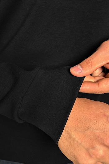 Мужской джемпер Moncler logo-patch - Black   