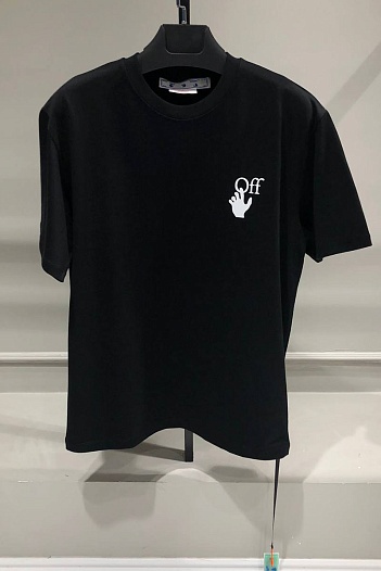 Чёрная оверсайз футболка Off-White Caravaggio Arrows   
