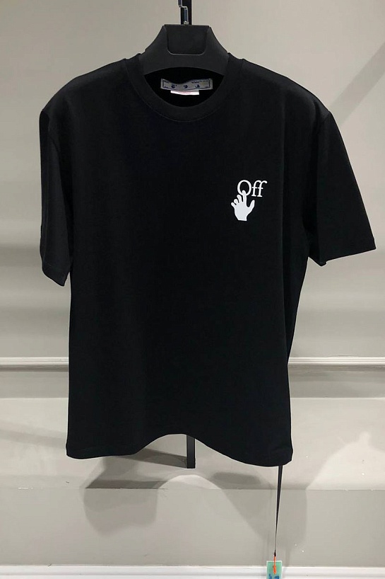 Чёрная оверсайз футболка Off-White Caravaggio Arrows